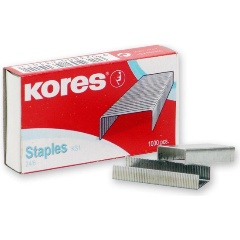 Изображение товара Скобы для степлера N24/6 KORES никелированные 1000 шт для документов