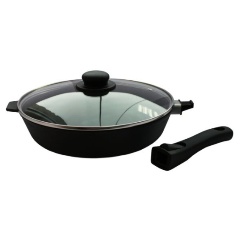 Изображение товара Сковорода Камская посуда чугунная со съемной ручкой и крышкой (с4062)