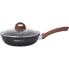 Изображение товара Сковорода Kukmara 26см со стеклянной крышкой Granit ultra original (сго261а)
