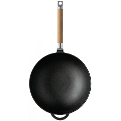 Изображение товара Чугунная сковорода WOK Гардарика 24см с съемной ручкой для всех плит