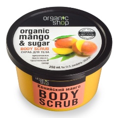 Изображение товара Скраб для тела ORGANIC SHOP кенийский манго 250 мл натуральное очищение и разглаживание кожи
