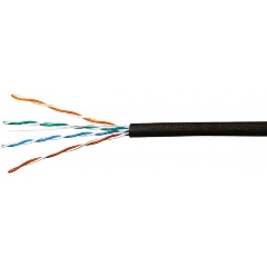 Изображение товара Кабель U/UTP 5e кат. 4 пары SkyNet CSP-UTP-4-CU-OUT, черный, 305 м