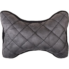 Изображение товара Подушка на подголовник SKYWAY EXPENSIV алькантара Серая (строчка черная)