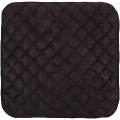 Изображение товара Накидка сиденья алькантара SKYWAY EXPENSIV без спинки, черная (строчка черная) 1 шт