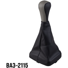 Изображение товара Ручка КПП SKYWAY кожа иск. для ВАЗ 2115 с чехлом Серая