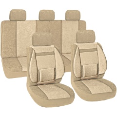 Изображение товара Чехлы сиденья SKYWAY Protect Plus-10 вельвет 11 предм. бежевый