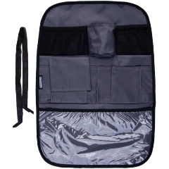 Изображение товара Защита спинки сиденья-органайзер SKYWAY ПВХ 7 карманов Серый