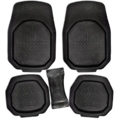 Изображение товара Коврик салона SKYWAY Rain-4 5пр. Ванночка Полиуретановый Черный (п:77.5*55см,с:26*60см,з:48*50.5см)