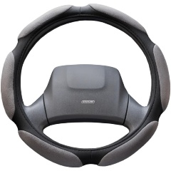 Изображение товара Оплетка SKYWAY Sponge air 6 подушечек L Черно-cерая замша