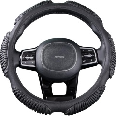 Изображение товара Оплетка SKYWAY Sponge ribby 6 подушечек M Черная экокожа