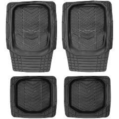 Изображение товара Коврик салона SKYWAY Стандарт 002 4пр. Ванночка Резиновый Черный (п:72*50 см з:43*47 см)