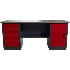 Изображение товара Слесарный двухтумбовый верстак IRONMEBEL worky wk-5/wk-0 1900 M-IM00199K