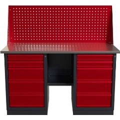 Изображение товара Слесарный двухтумбовый верстак IRONMEBEL worky wk-5/wk-5 1400 с экраном M-IM00180K