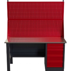 Изображение товара Слесарный однотумбовый верстак IRONMEBEL worky wk-5 1600 с двойным экраном M-IM00149K