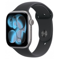 Изображение товара Смарт-часы Apple Watch Series 11 GPS 42mm Space Grey Aluminium Case with Black Sport Band - S/M Серый космос