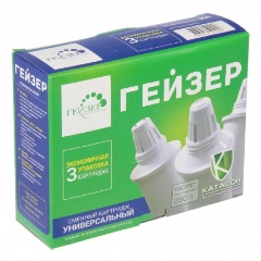 Изображение товара Сменная кассета Гейзер 301 3 шт для фильтров-кувшинов очистка воды