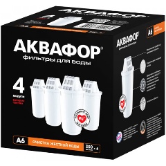 Изображение товара Сменная кассета к кувшинам АКВАФОР А6, 4 шт/уп