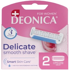 Изображение товара Сменные кассеты для бритья DEONICA For Women 3 лезвия, 2 шт