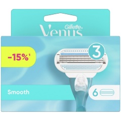Изображение товара Сменные кассеты для бритья VENUS Smooth 3 лезвия, 6 шт