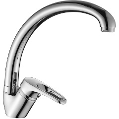 Изображение товара Смеситель DECOROOM DR21021 одноручный для кухни с высоким повортным изливом