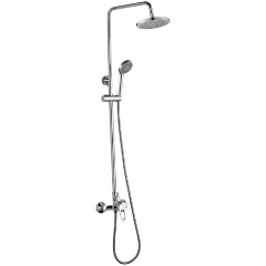 Изображение товара Душевая система DECOROOM DR21070 с регулируемой высотой штанги хром