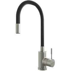 Изображение товара Смеситель для кухни MIXLINE MLSS-0325 35k ЧЕРНЫЙ гибкий силиконовый излив