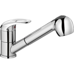 Изображение товара Смеситель для кухни Haiba HB6003 хром латунь с выдвижной лейкой