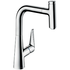 Изображение товара Смеситель для кухни Hansgrohe Talis Select M51 220, с вытяжным изливом 1jet, хром