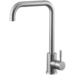 Изображение товара Смеситель для кухни Knotlor SS-01/1 сатин с поворотным изливом и аэроторм