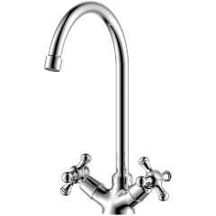 Изображение товара Смеситель для кухни RedBlu by Damixa Retro, без донного клапана, хром (230000000)