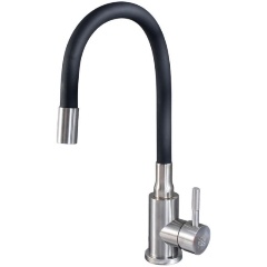 Изображение товара Кухонный смеситель РМС SUS124BL-016F из нержавеющей стали черный рычажный