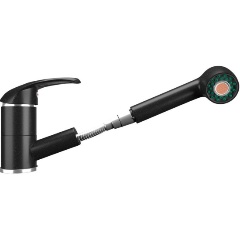 Изображение товара Кухонный смеситель Ulgran U-002-344 с выдвижным изливом черный