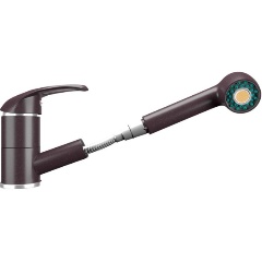 Изображение товара Смеситель для кухни Ulgran U-002-345 шоколад с выдвижным изливом и двумя режимами