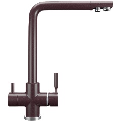 Изображение товара Смеситель кухонный Ulgran U-016-345 шоколад, поворотный излив, фильтрованная вода