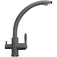 Изображение товара Смеситель для кухни Ulgran U-017-309, темно-серый, с фильтром и поворотным изливом