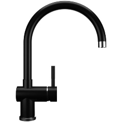 Изображение товара Смеситель для кухни ULGRAN U-021-344 ультра-черный с поворотным изливом