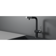 Изображение товара Смеситель для кухонной мойки Granula GR-8169 графит Нержавеющая сталь рычажное управление