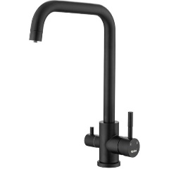 Изображение товара Смеситель для кухонной мойки Haiba HB43829-7 с подключением фильтра черный 33.6 см