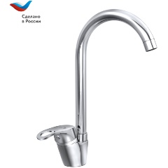 Изображение товара Смеситель для кухонной мойки СЛАВЕН СЛ-ОД-Б22, с высоким изливом, одноручный