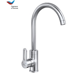 Изображение товара Смеситель для кухонной мойки СЛАВЕН Т22 СЛ-ОД-Т22, с высоким изливом, одноручный