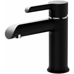 Изображение товара Смеситель для раковины HAIBA HB10805-7 латунь хром черный рычажное управление