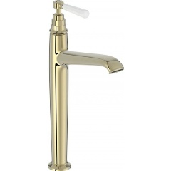 Изображение товара Смеситель для раковины Jacob Delafon E24309-BGG CLEO 1889 высокий,без донного клапана бежевое золото