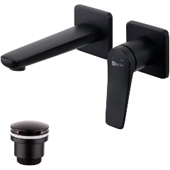 Изображение товара Смеситель для раковины Lemark Bronx с донным клапаном (LM3736BL)