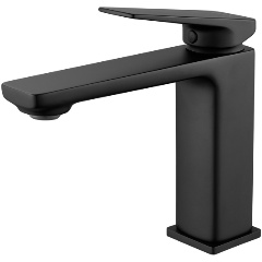 Изображение товара Смеситель для раковины Shevanik S8901H-1 черный матовый латунь рычажное управление