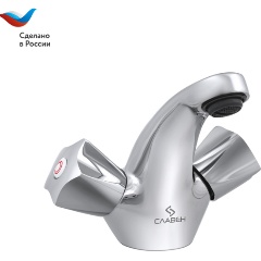 Изображение товара Смеситель для раковины Славен Город СЛ-ДВ-Е10 Е-серия к/затв лит/изл гайка