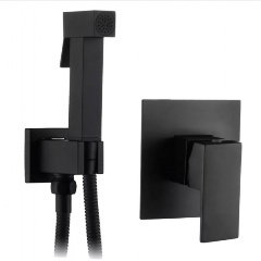 Изображение товара Смеситель для биде Kaiser Sonat 34377-2, с гиг. душем, Black-Mat