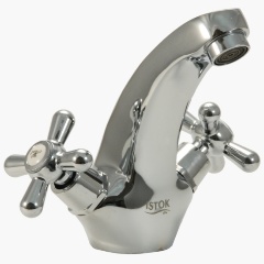 Изображение товара Смеситель для умывальника Istok life 0402.729 двуручный хромированный