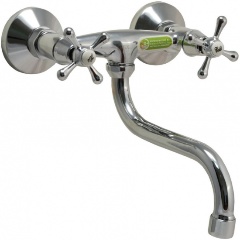 Изображение товара Настенный двуручный смеситель для умывальника Istok life 0402.974 хром Россия