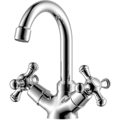 Изображение товара Damixa Retro Смеситель для умывальника с поворотным изливом хром