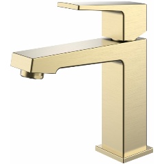 Изображение товара Смеситель для умывальника Splenka S01.10.03 латунь золото рычажное управление